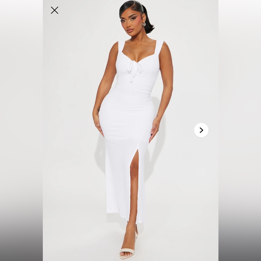 Fashion Nova White Maxi Dress